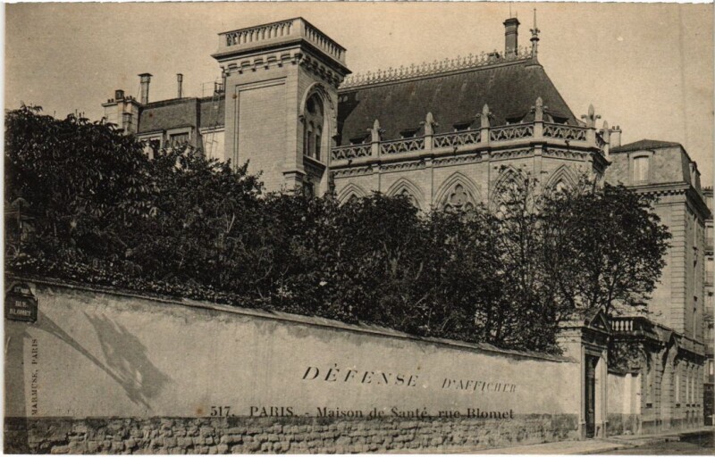 Carte postale ancienne Maison de Santé, rue Blomet à Paris 15e