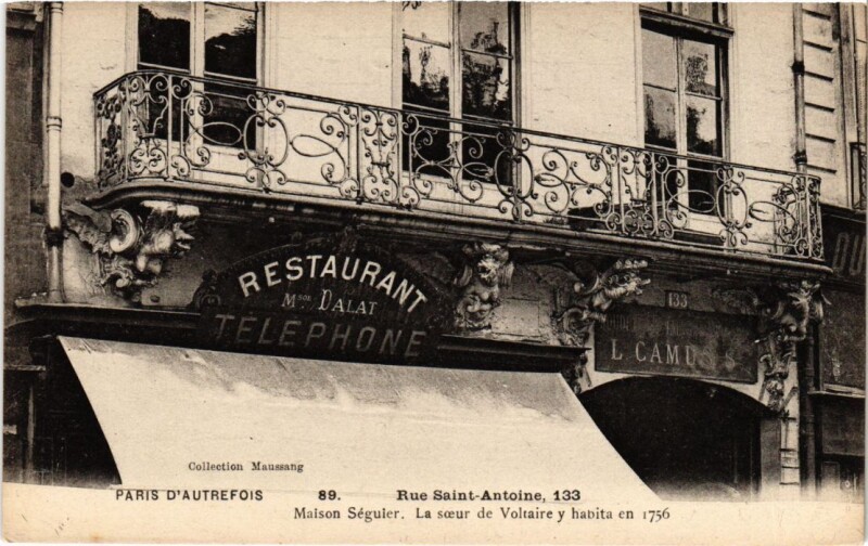 Carte postale ancienne Paris 12e 133, Rue Saint-Antoine Maison Seguier à Paris 12e