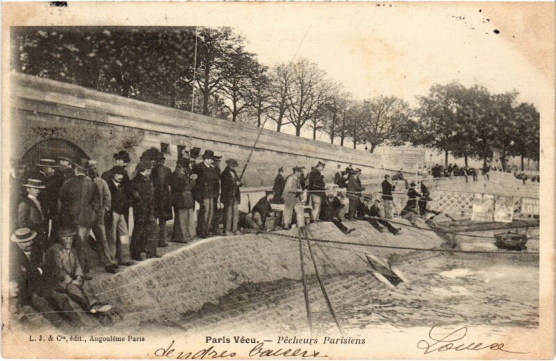Carte postale ancienne Paris Vecu. Pecheurs