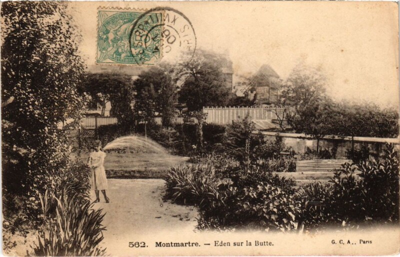 Carte postale ancienne Eden sur la Butte Montmartre à Paris 18e