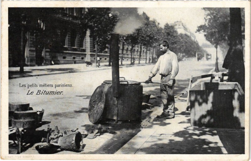 Carte postale ancienne Paris Petits Metiers le Bitumier