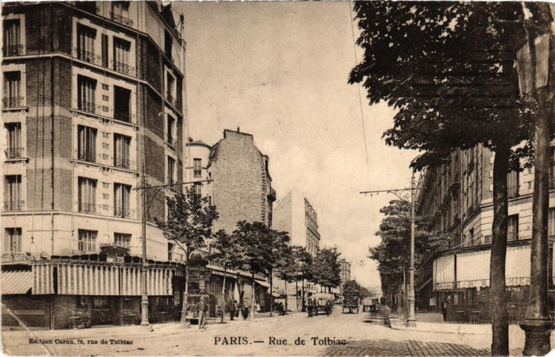 Carte postale ancienne Paris 13e Rue de Tolbiac à Paris 13e