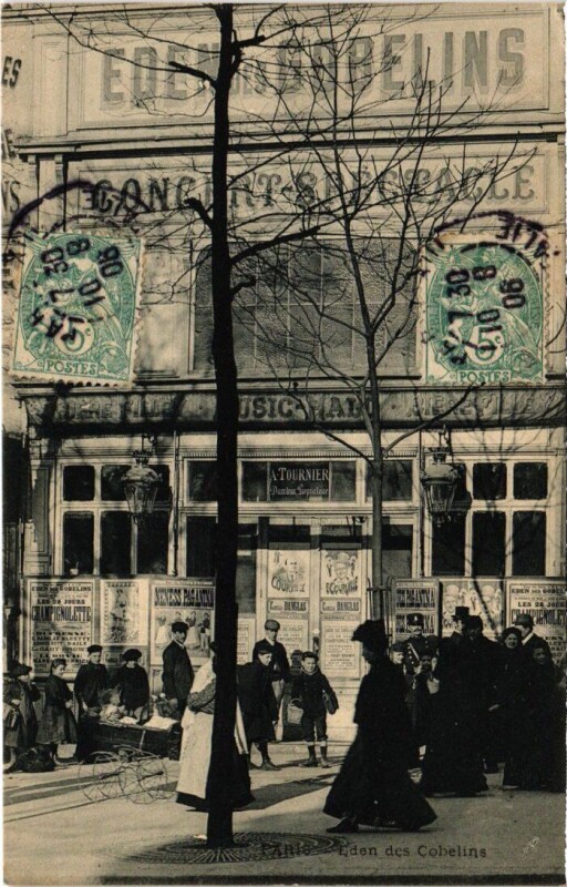 Carte postale ancienne Paris 13e Eden des Gobelins P. Marmuse à Paris 13e