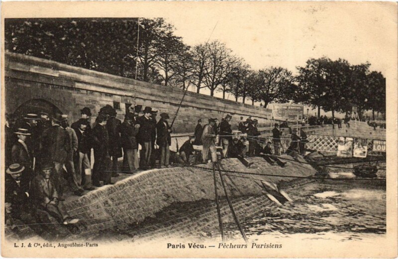 Carte postale ancienne Paris Vecu. Pecheurs