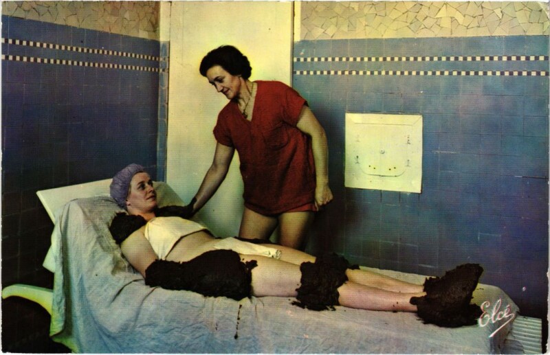 Carte postale ancienne Dax Applications de boue