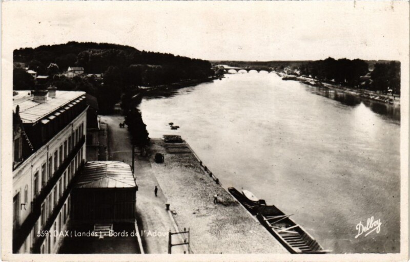 Carte postale ancienne Dax Bords de l'Adour
