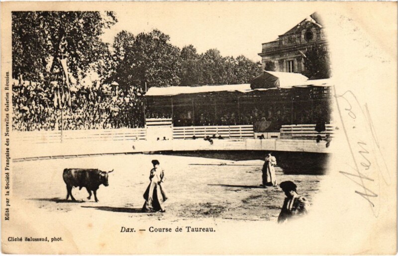 Carte postale ancienne Dax Course de Taureau