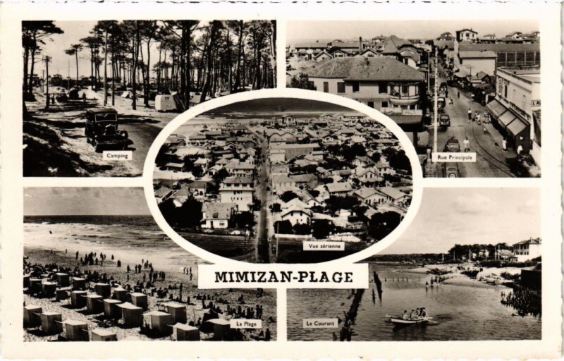 Carte postale ancienne Mimizan les Bains souvenir à Mimizan