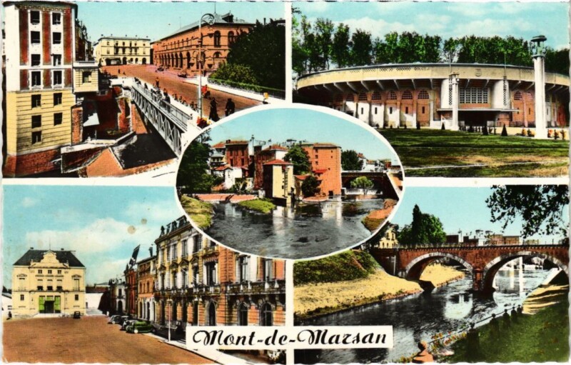 Carte postale ancienne Mont de Marsan souvenir à Mont-de-Marsan