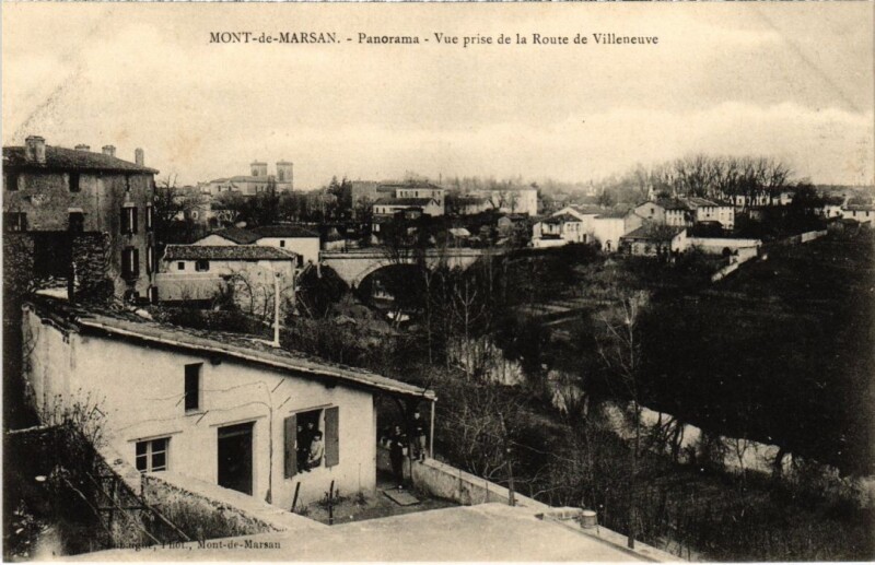 Carte postale ancienne Mont de Marsan Panorama à Mont-de-Marsan