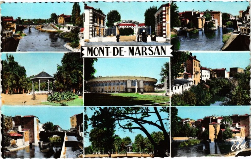 Carte postale ancienne Mont de Marsan souvenir à Mont-de-Marsan