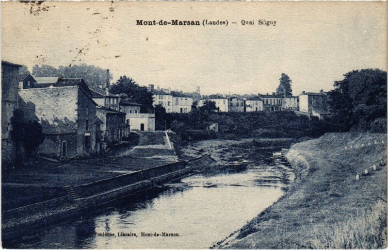 Carte postale ancienne Mont de Marsan Quai Silguy à Mont-de-Marsan