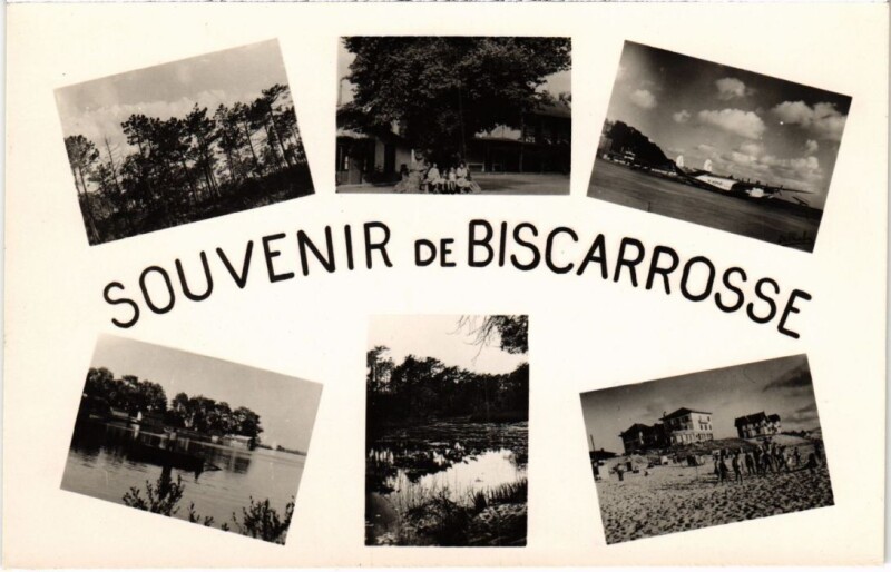 Carte postale ancienne Biscarrosse souvenir à Biscarrosse