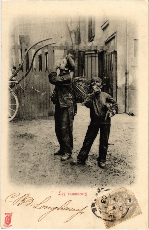 Carte postale ancienne Paris Petits Metiers Les ramoneurs