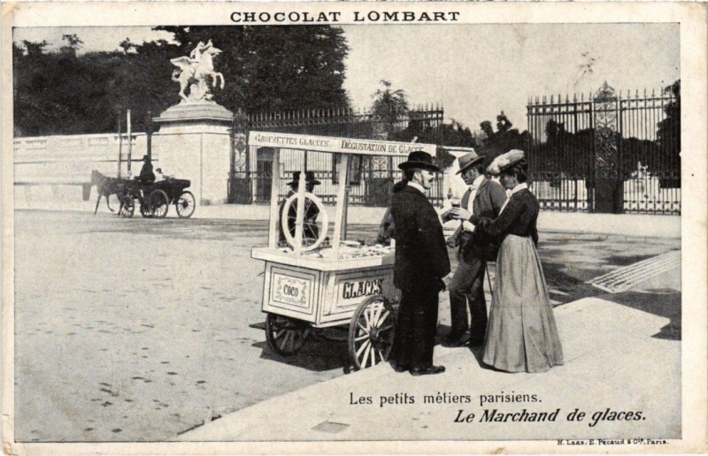 Carte postale ancienne Paris Petits Metiers Le Marchand de glaces