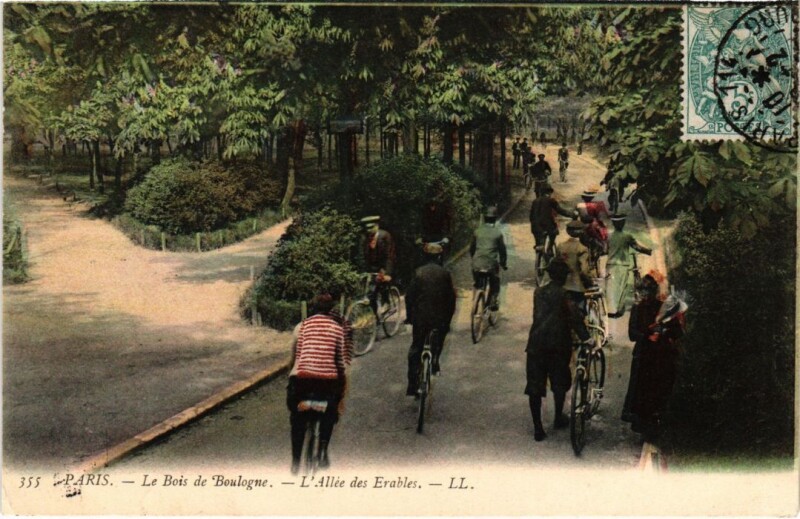 Carte postale ancienne Bois de Boulogne - L'Allée des Erables à Paris 16e