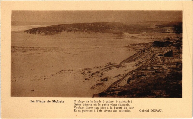 Carte postale ancienne La Plage de Moliets France