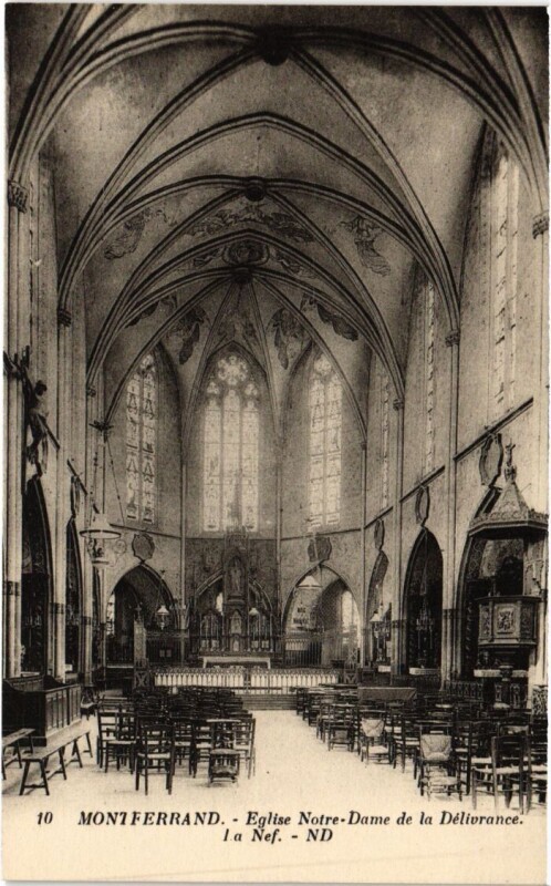 Carte postale ancienne Montferrand Eglise Notre-Dame de la Delivrance France