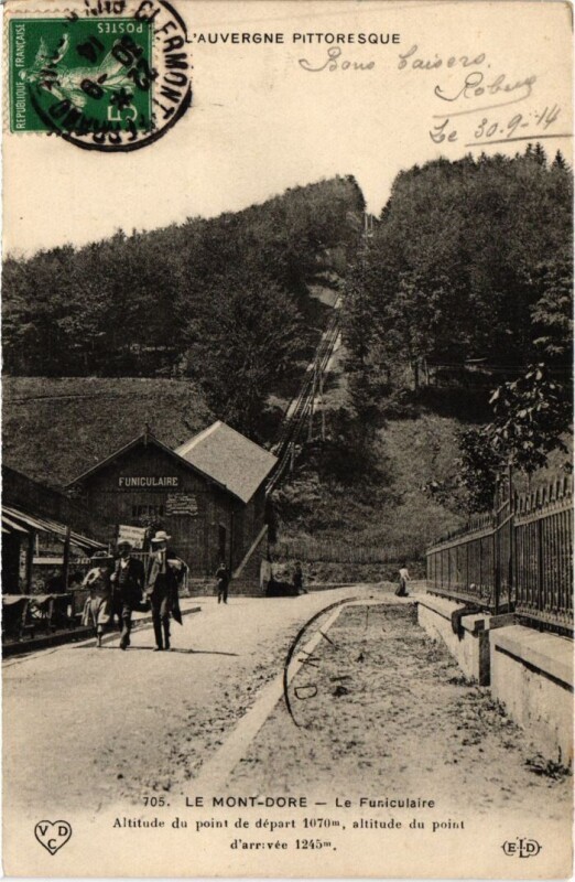 Carte postale ancienne Mont Dore Le Funiculaire France à Mont-Dore