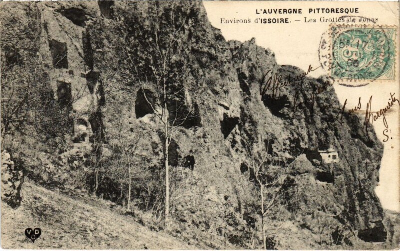Carte postale ancienne Env.d'Issoire Les Grottes le Jonas France à Issoire