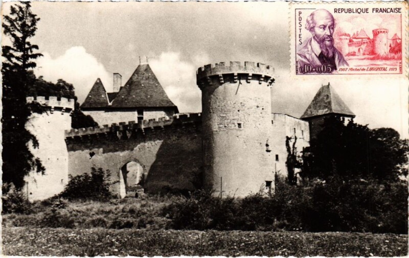 Carte postale ancienne Chateau de La Roche-les-Aigueperse France à Aigueperse