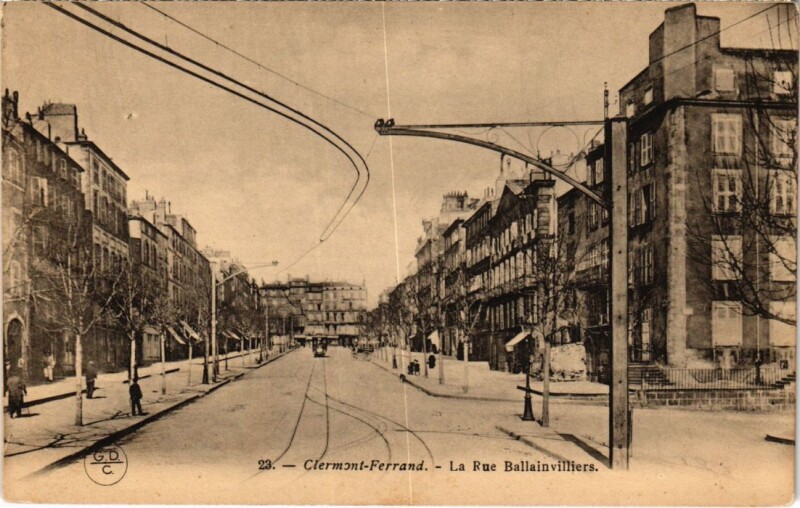 Carte postale ancienne Clermont Ferrand La Rue Ballain villiers France à Clermont-Ferrand