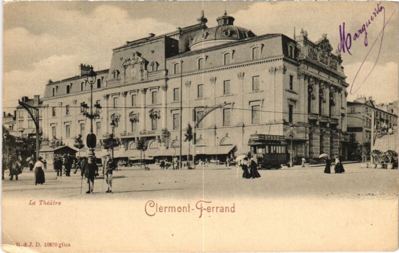 Carte postale ancienne Clermont Ferrand Le Theatre France à Clermont-Ferrand