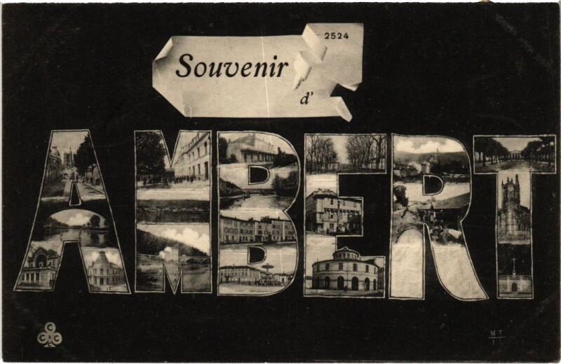 Carte postale ancienne Souvenir d'Ambert France à Ambert
