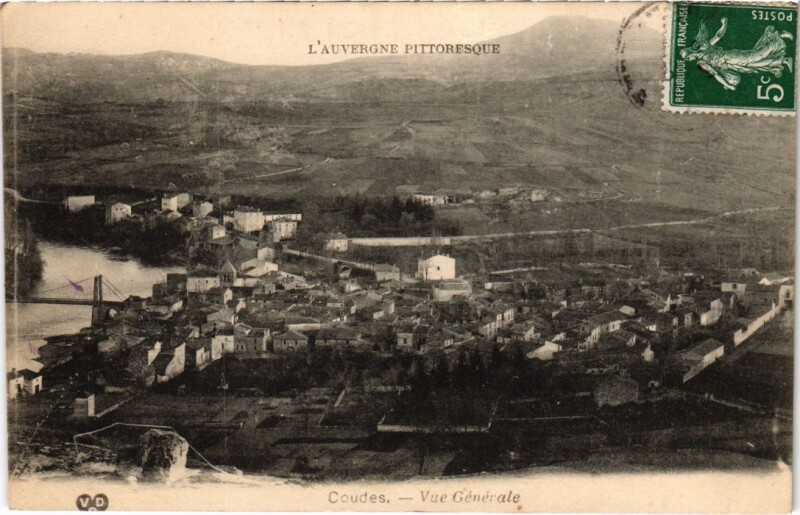 Carte postale ancienne Coudes Vue Generale France à Coudes