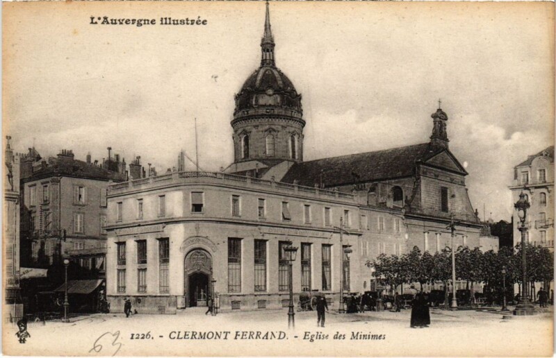Carte postale ancienne Clermont Ferrand Eglise des Minimes France à Clermont-Ferrand