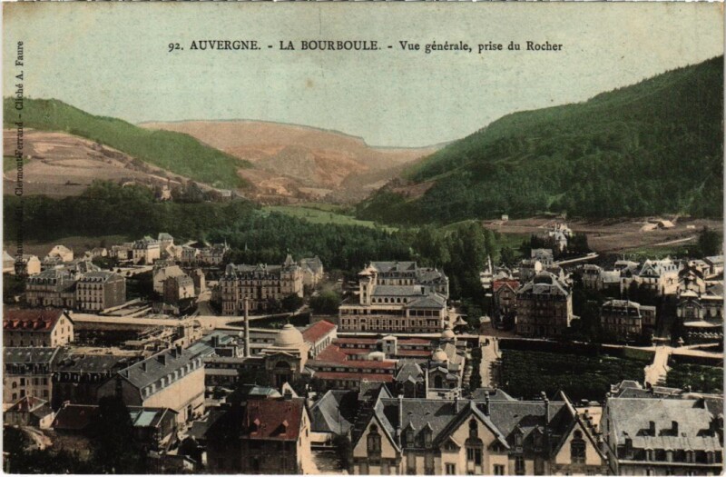 Carte postale ancienne La Bourboule Vue Generale, prise du Rocher France à La Bourboule