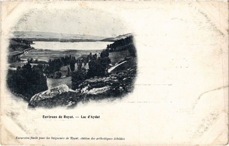 Carte postale ancienne Env.de Royat Lac d'Aydat France à Aydat
