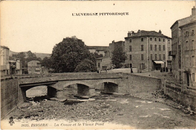 Carte postale ancienne Issoire La Couze et le Vieux Pont France à Issoire