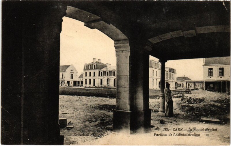 Carte postale ancienne Caen Le Nouvel Hopital France