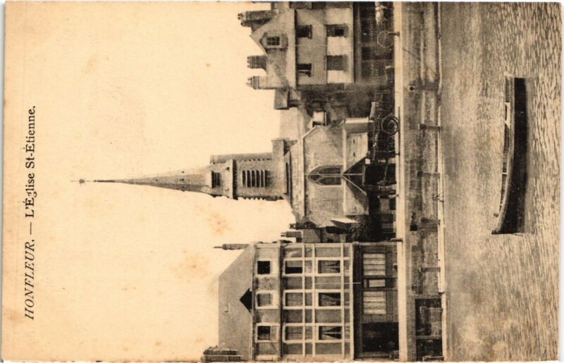 Carte postale ancienne Honfleur L'Eglise St.Etienne France à Honfleur