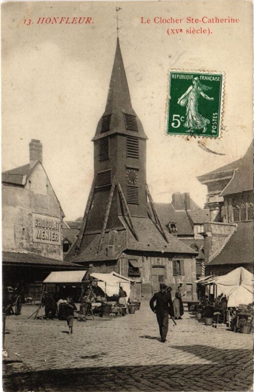Carte postale ancienne Honfleur Le Clocher Sainte-Catherine France à Honfleur