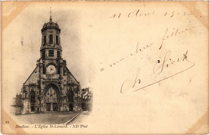Carte postale ancienne Honfleur L'Eglise Saint-Leonard France à Honfleur