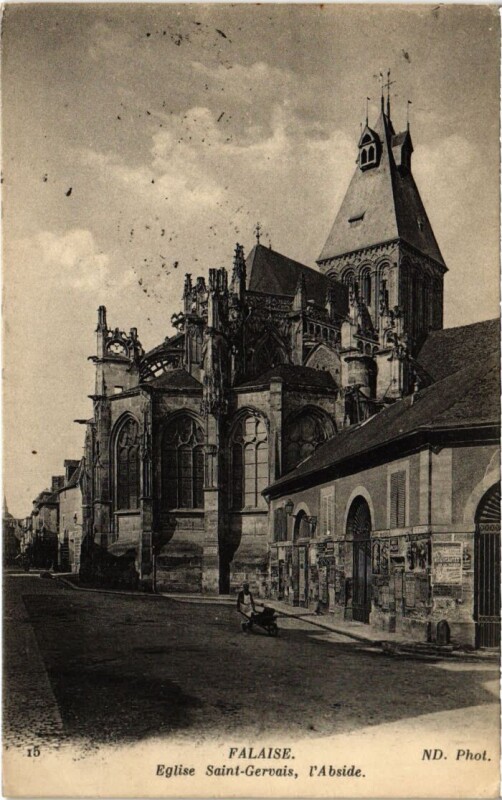 Carte postale ancienne Falaise Eglise Saint-Gervais,l'Abside France à Falaise