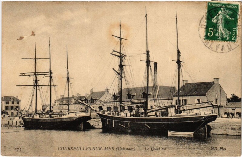 Carte postale ancienne Courseulles Le Quai est France