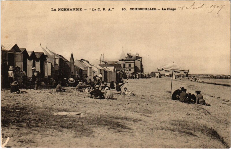 Carte postale ancienne Courseulles La Plage France