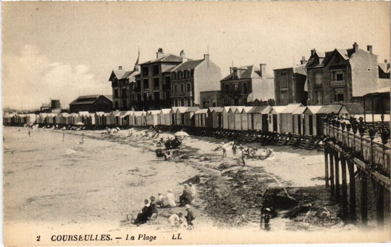 Carte postale ancienne Courseulles La Plage France