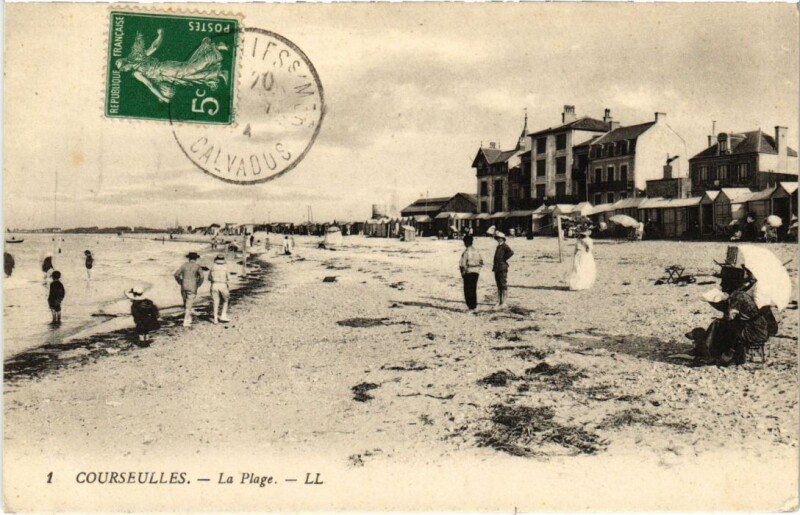 Carte postale ancienne Courseulles La Plage France