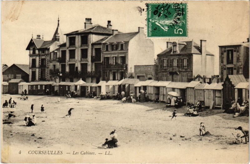 Carte postale ancienne Courseulles Les Cabines France