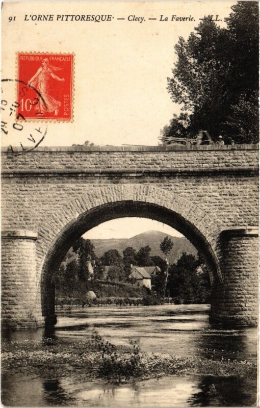 Carte postale ancienne Clecy La Faverie France
