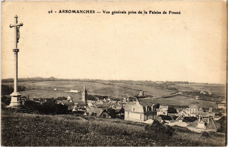Carte postale ancienne Arromanches-les-Bains Vue Generale prise de la Falaise France à Arromanches-les-Bains