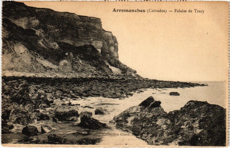 Carte postale ancienne Arromanches-les-Bains Falaise de Tracy France à Arromanches-les-Bains