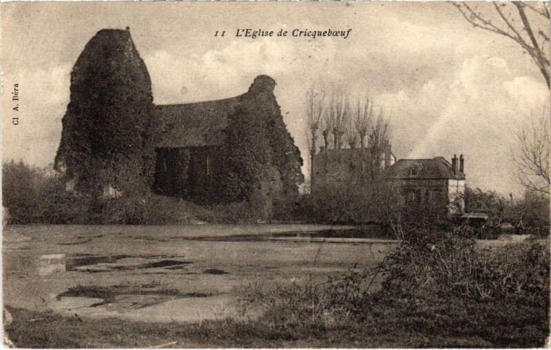 Carte postale ancienne L'Eglise de Cricqueboeuf France à Cricqueboeuf
