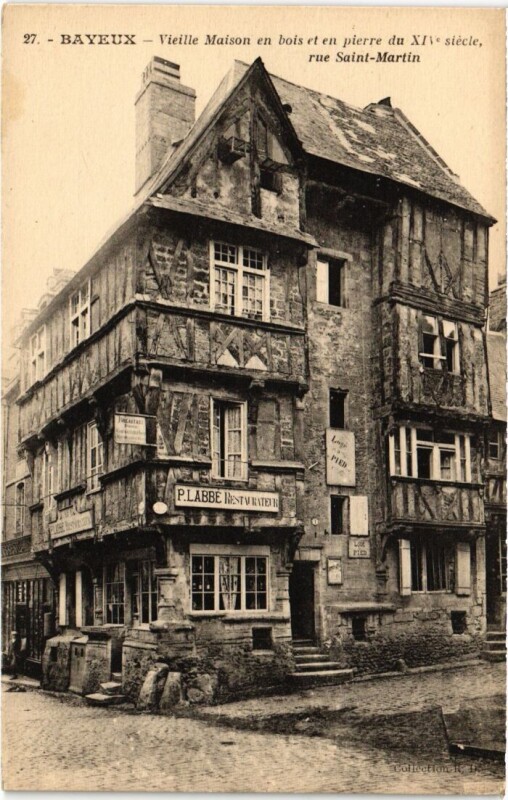 Carte postale ancienne Bayeux Vieille Maison en bois et en pierre France à Bayeux