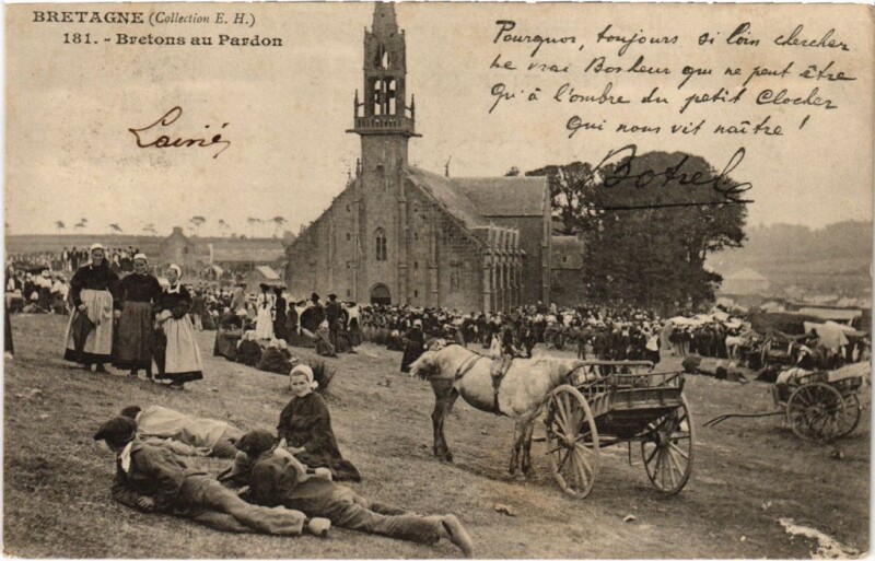Carte postale ancienne Bretons au Pardon