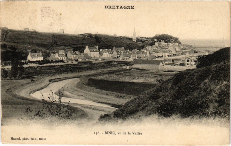 Carte postale ancienne Binic Vu de la Vallee